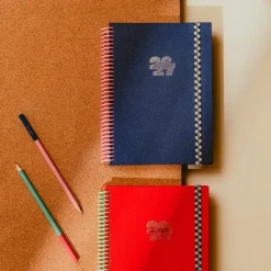 Agenda A5 2026-2027 - Tissu Marine