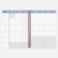 Agenda A5 2026-2027 - Tissu Marine