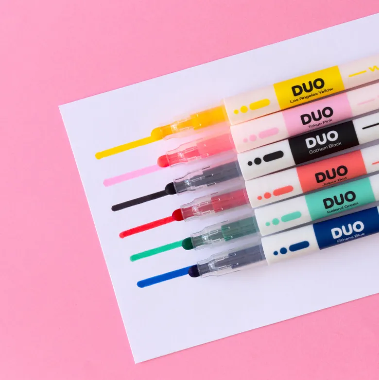Boite de 6 feutres DUO