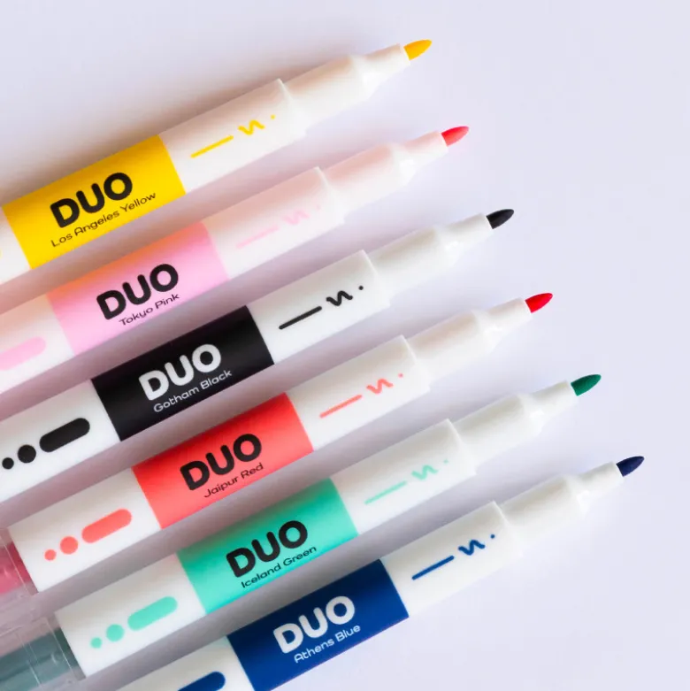Boite de 6 feutres DUO