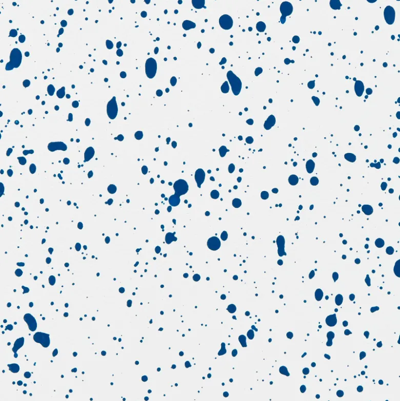 Boîte Japonaise en métal - Blanc moucheté bleu