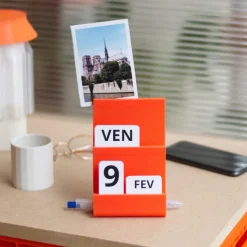 Calendrier perpétuel de bureau - Orange