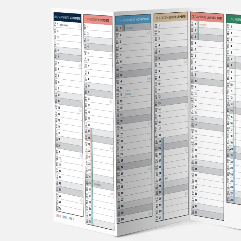 Calendrier Visionnaire M 2026-2027 (16 mois) - Dash