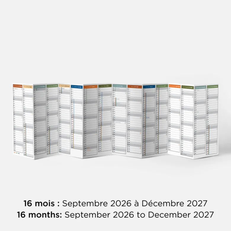 Calendrier Visionnaire M 2026-2027 (16 mois) - Mirage