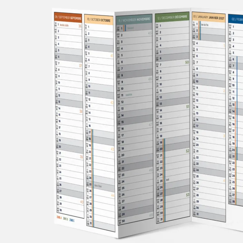Calendrier Visionnaire M 2026-2027 (16 mois) - Mirage