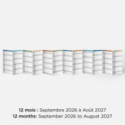 Calendrier Visionnaire S 2026-2027 (12 mois) - Mirage