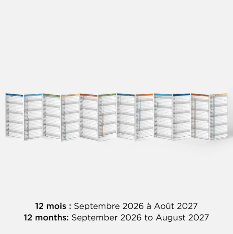 Calendrier Visionnaire S 2026-2027 (12 mois) - Mirage