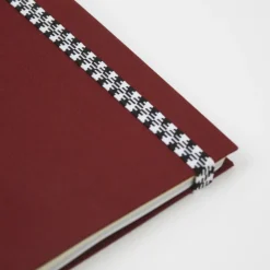 Carnet A5 Tissu - Bordeaux (configurable)