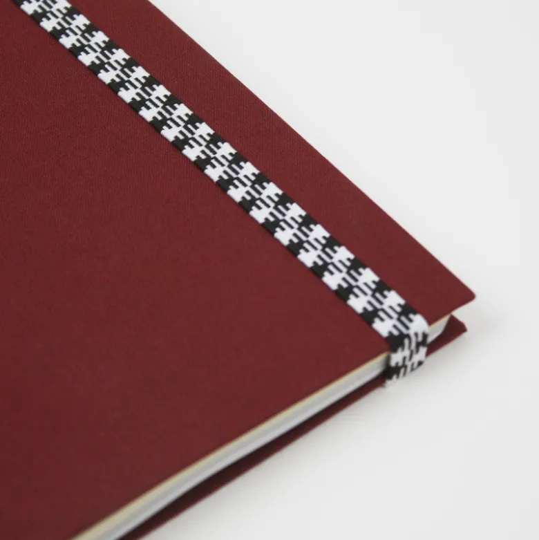 Carnet A5 Tissu - Bordeaux (configurable)