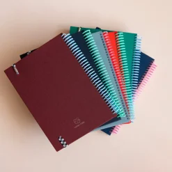 Carnet A5 Tissu - Bordeaux (configurable)