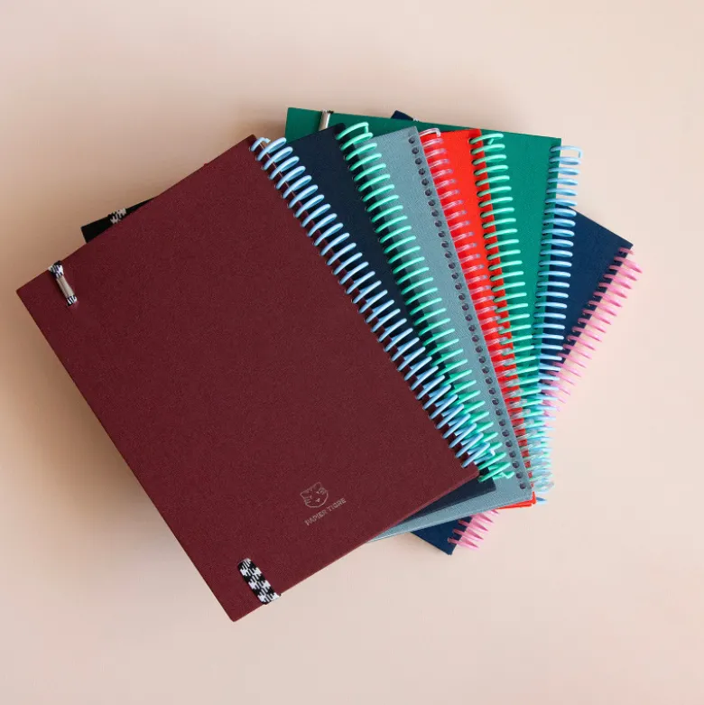 Carnet A5 Tissu - Bordeaux (configurable)