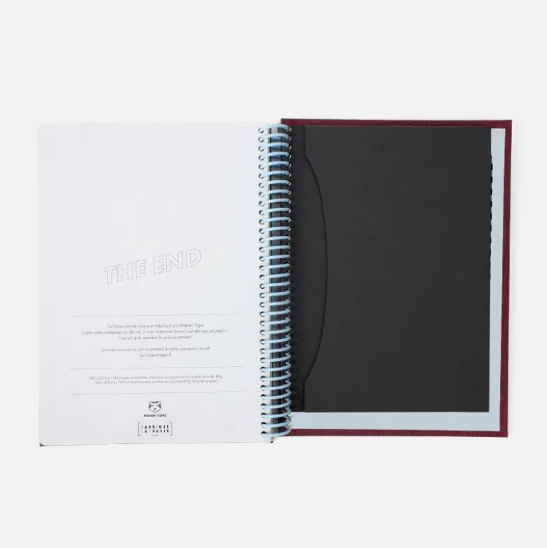 Carnet A5 Tissu - Bordeaux (configurable)