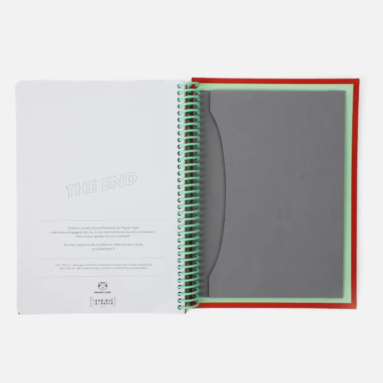 Carnet A5 Tissu - Corail (configurable)