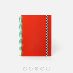 Carnet A5 Tissu - Corail (configurable)