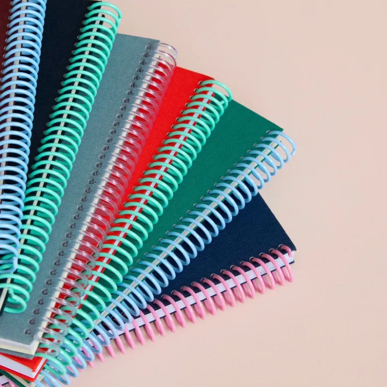 Carnet A5 Tissu - Corail (configurable)