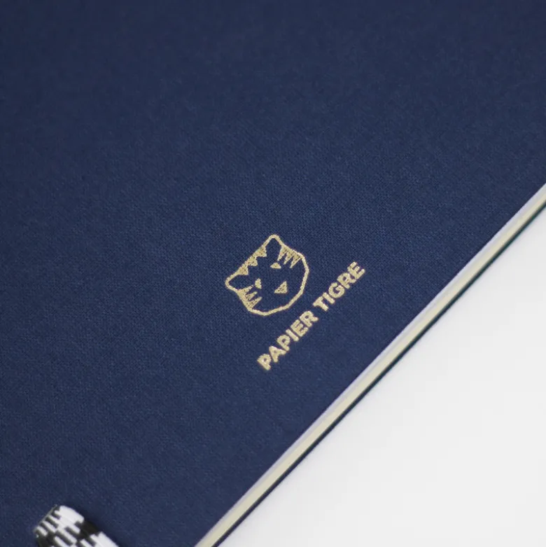 Carnet A5 Tissu - Marine (configurable)