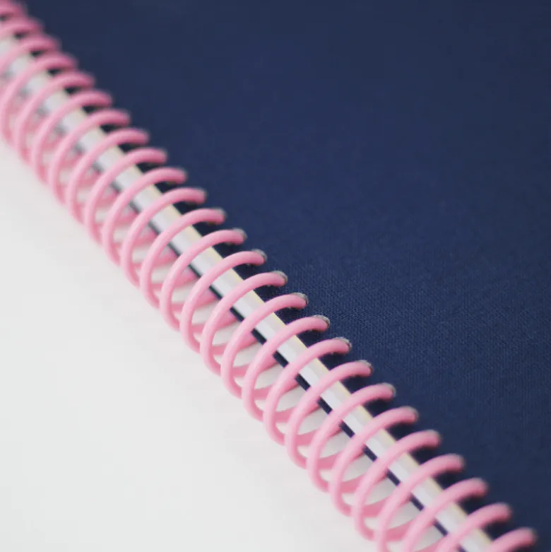 Carnet A5 Tissu - Marine (configurable)