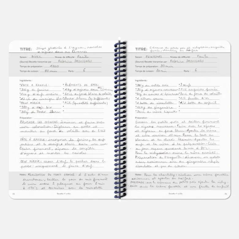 Carnet de Recettes - Élysée