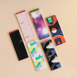 Carnet long à aquarelles upcyclé