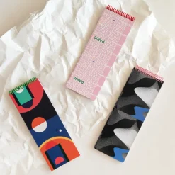 Carnet long à aquarelles upcyclé