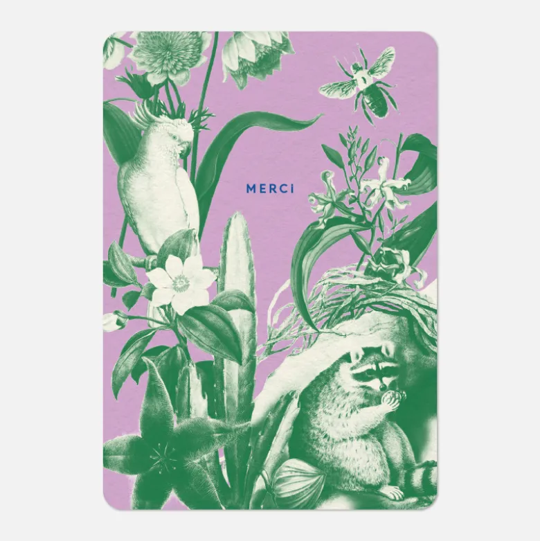 Carte A6 - Merci Perroquet