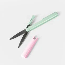 Ciseaux de poche bicolores - Rose et Vert