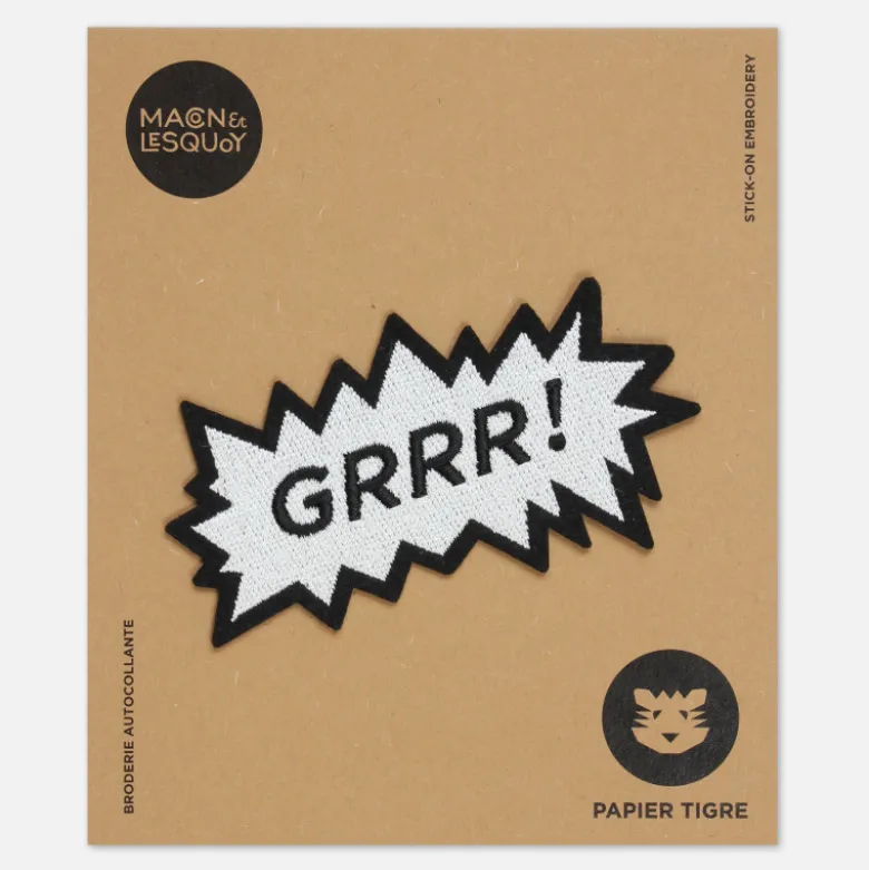 Grand écusson autocollant - Grrr