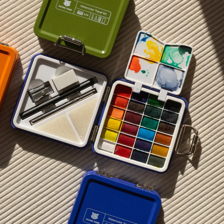 Kit d'aquarelle de voyage - Orange