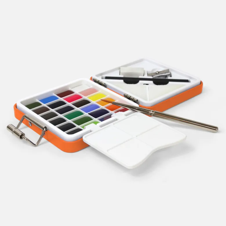 Kit d'aquarelle de voyage - Orange