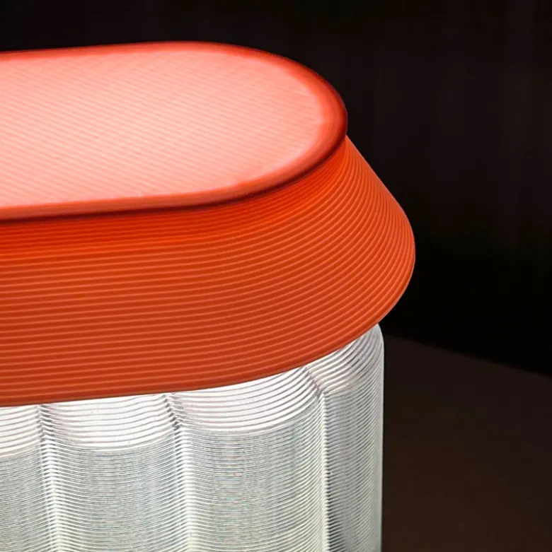Lampe Nour - Ciel et rouge
