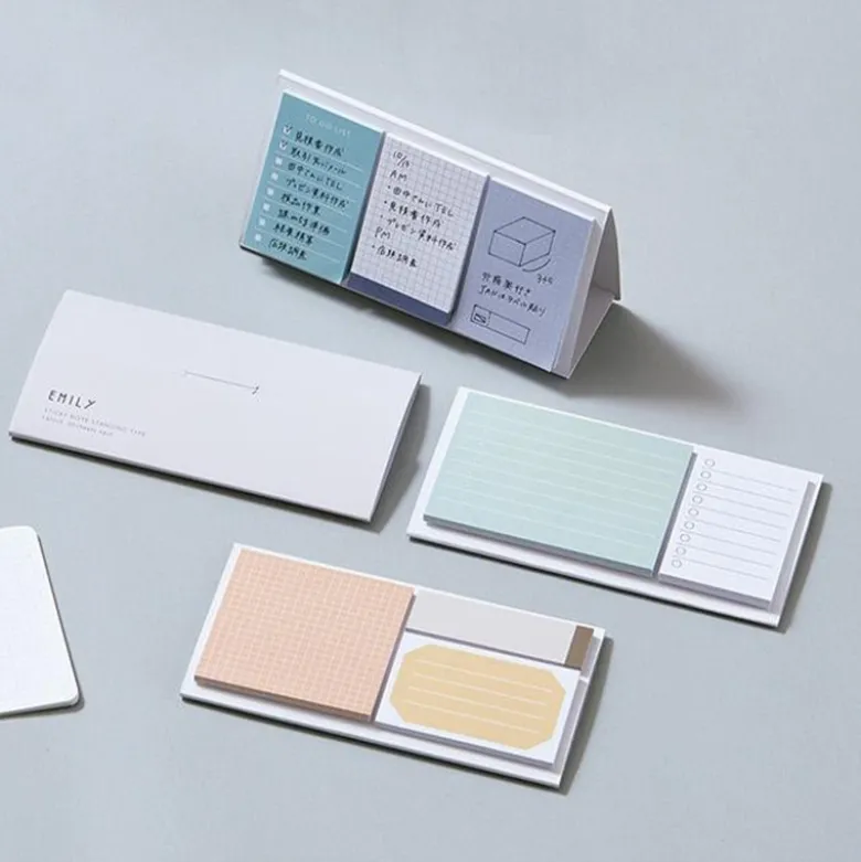 Notes adhésives - Emily - Assortiment Bleu