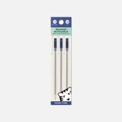 Pack de 3 recharges bleues pour stylo-bille