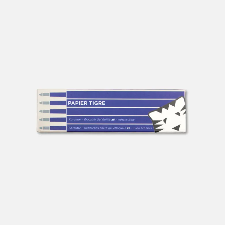 Pack de 5 recharges stylo effaçable Korektor - Bleu Athènes