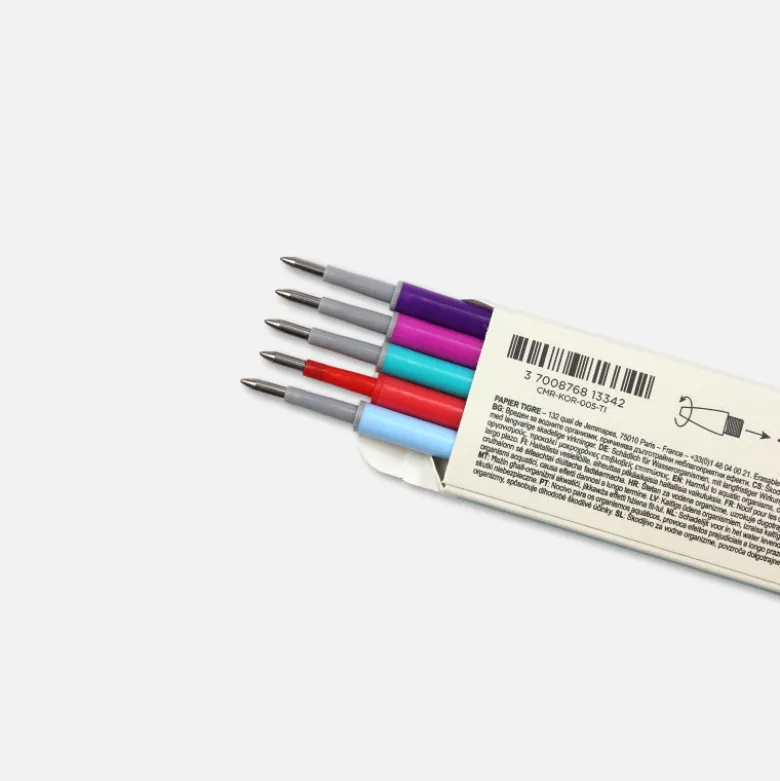 Pack de 5 recharges stylo effaçable Korektor - Multicolore