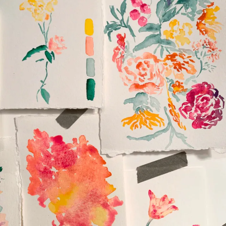 Palette d'aquarelle Peindre le bonheur