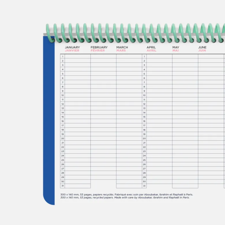 Planning Hebdomadaire - Palette