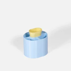 Pot à crayons - Bleu et jaune
