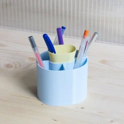 Pot à crayons - Bleu et jaune