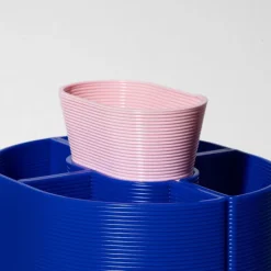 Pot à crayons - Bleu et rose