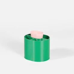 Pot à crayons - Vert et rose