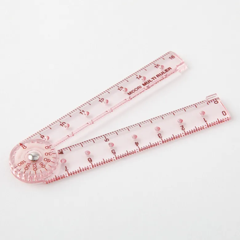 Règle Midori Pliable 16cm - Rose