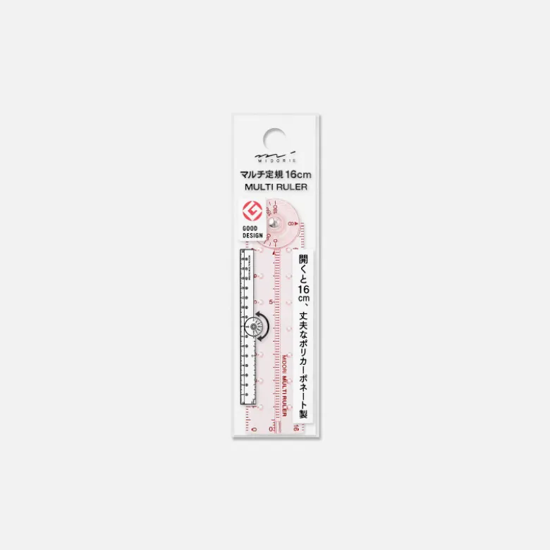 Règle Midori Pliable 16cm - Rose