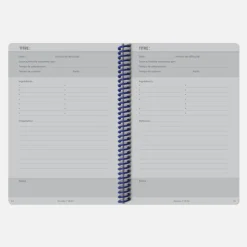 Set de carnet de recettes tissu - Bordeaux