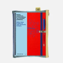 Set de carnet de recettes tissu - Corail
