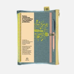 Set de carnet de recettes tissu - Jean