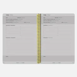 Set de carnet de recettes tissu - Jean
