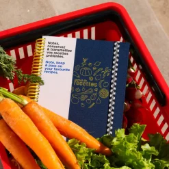 Set de carnet de recettes tissu - Marine