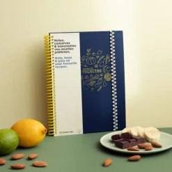 Set de carnet de recettes tissu - Marine