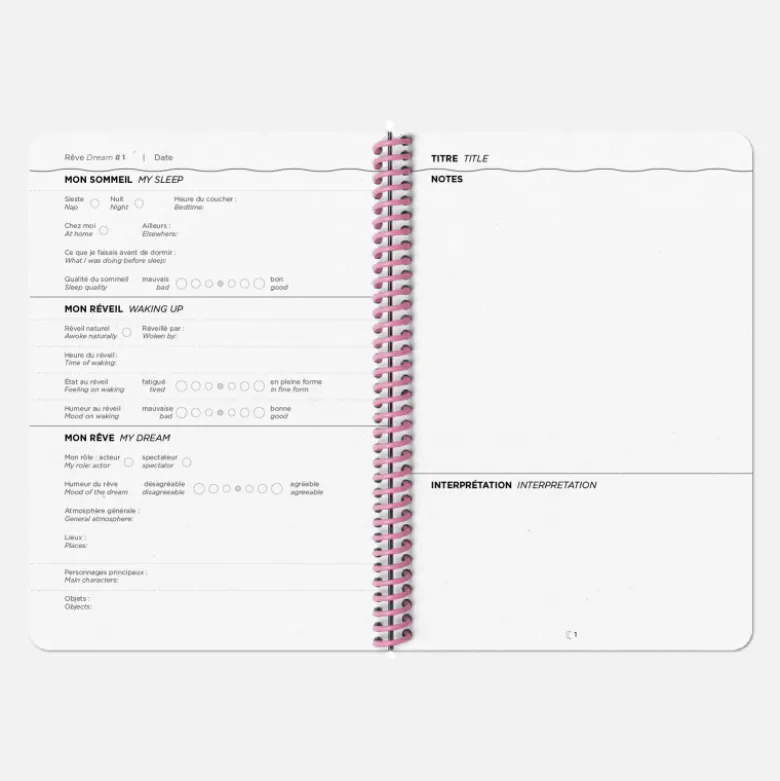 Set de carnet de Rêves