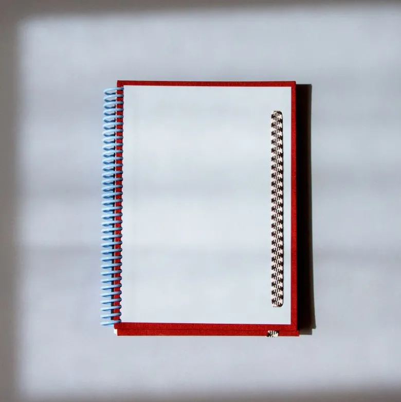 Set de Papeterie - Carnet tissu Bordeaux